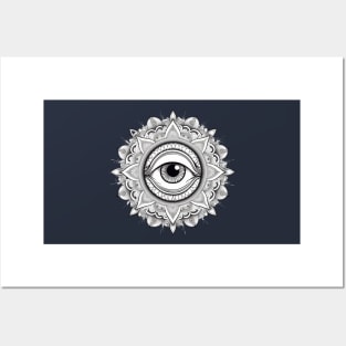 All Seeing Eye Mandala Posters and Art